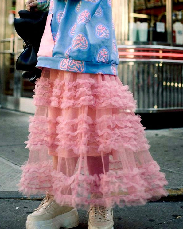 Cotton Candy Ruffle Skirt
