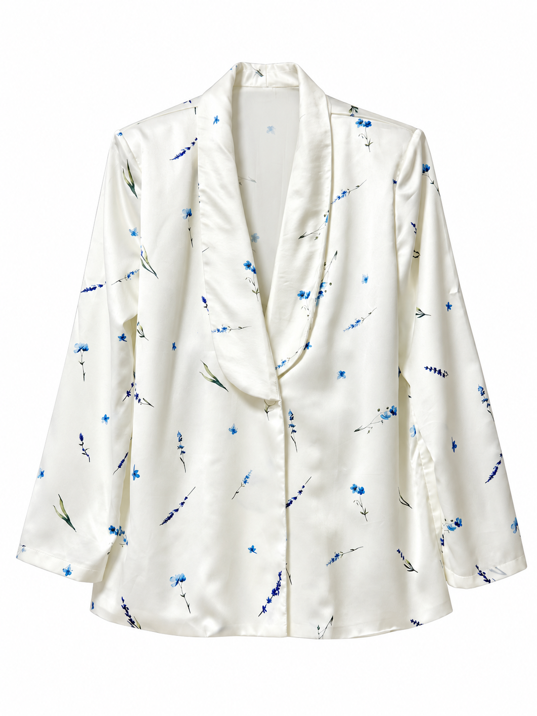 Floral Satin Jacket & Skirt Set
