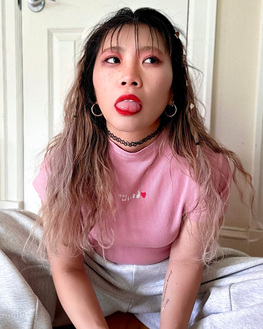 Stay Weird♡ Baby Tee