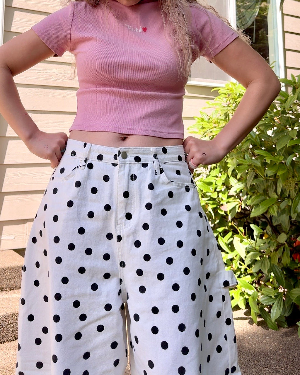 Heartbreaker Polka Dot Curve Pants