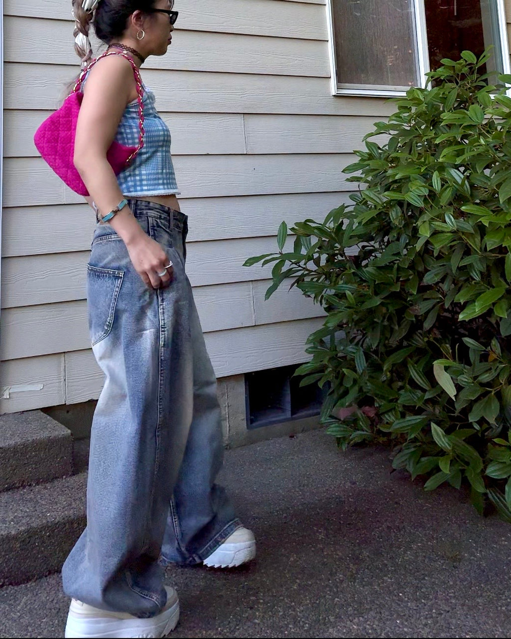 Fade Out Oversized Curve Denim
