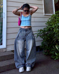 Fade Out Oversized Curve Denim