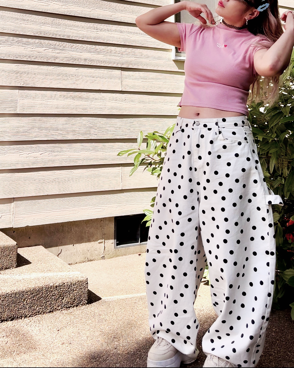 Heartbreaker Polka Dot Curve Pants