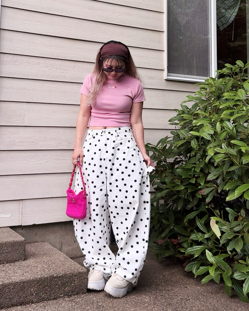 Heartbreaker Polka Dot Curve Pants