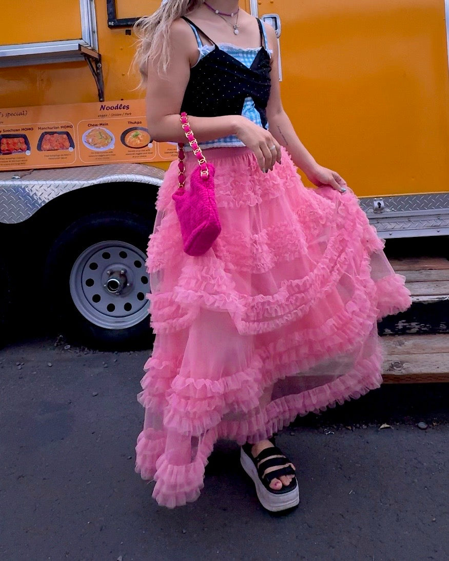 Cotton Candy Ruffle Skirt