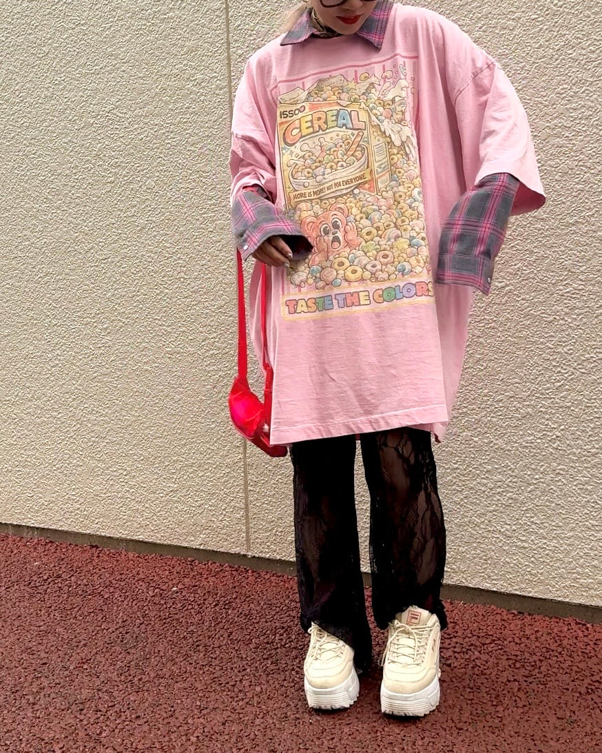 Cereal Chaos Oversized Tee